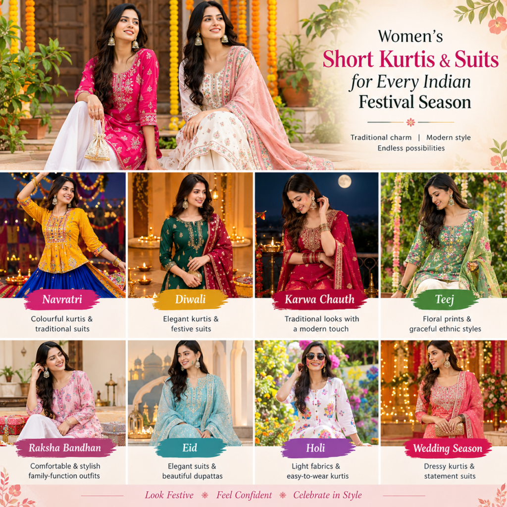 women’s short kurtis and suits